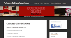 Desktop Screenshot of colouredglasssolutions.com.au