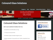 Tablet Screenshot of colouredglasssolutions.com.au